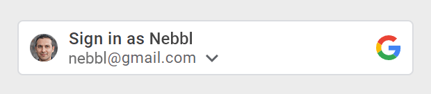 Google Sign In with credentials button