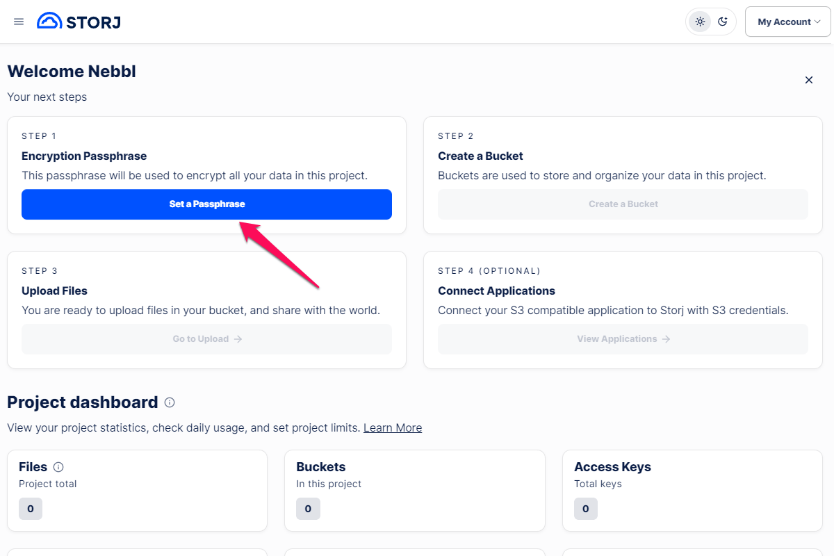 Cloudflare account Overview page